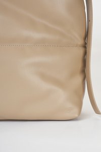 Cloud Vegan Leather Messenger Bag in Khaki