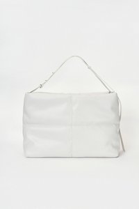 Cloud Vegan Leather Messenger Bag in Stone