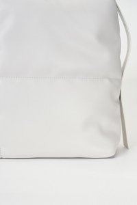 Cloud Vegan Leather Messenger Bag in Stone