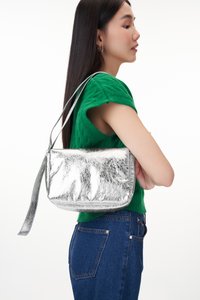 The Lovers Club Cloud Vegan Leather Shoulder Bag & Scent Tag in Silver