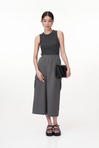 Rilee Cargo Skirt in Charcoal