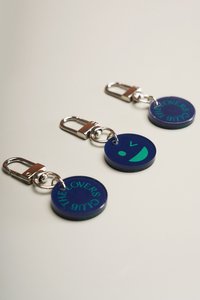 The Lovers Club Keychain in Navy & Kelly
