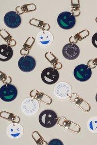 The Lovers Club Keychain in Navy & Kelly