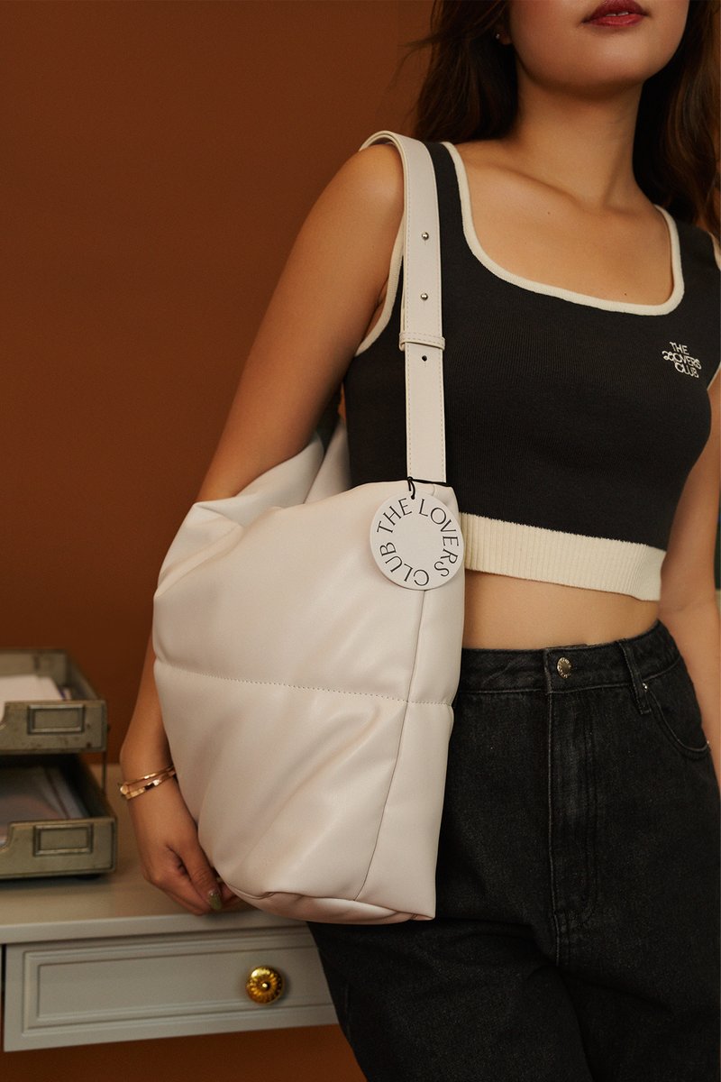 *As-is* The Lovers Club Cloud Vegan Leather Messenger Bag & Scent Tag
