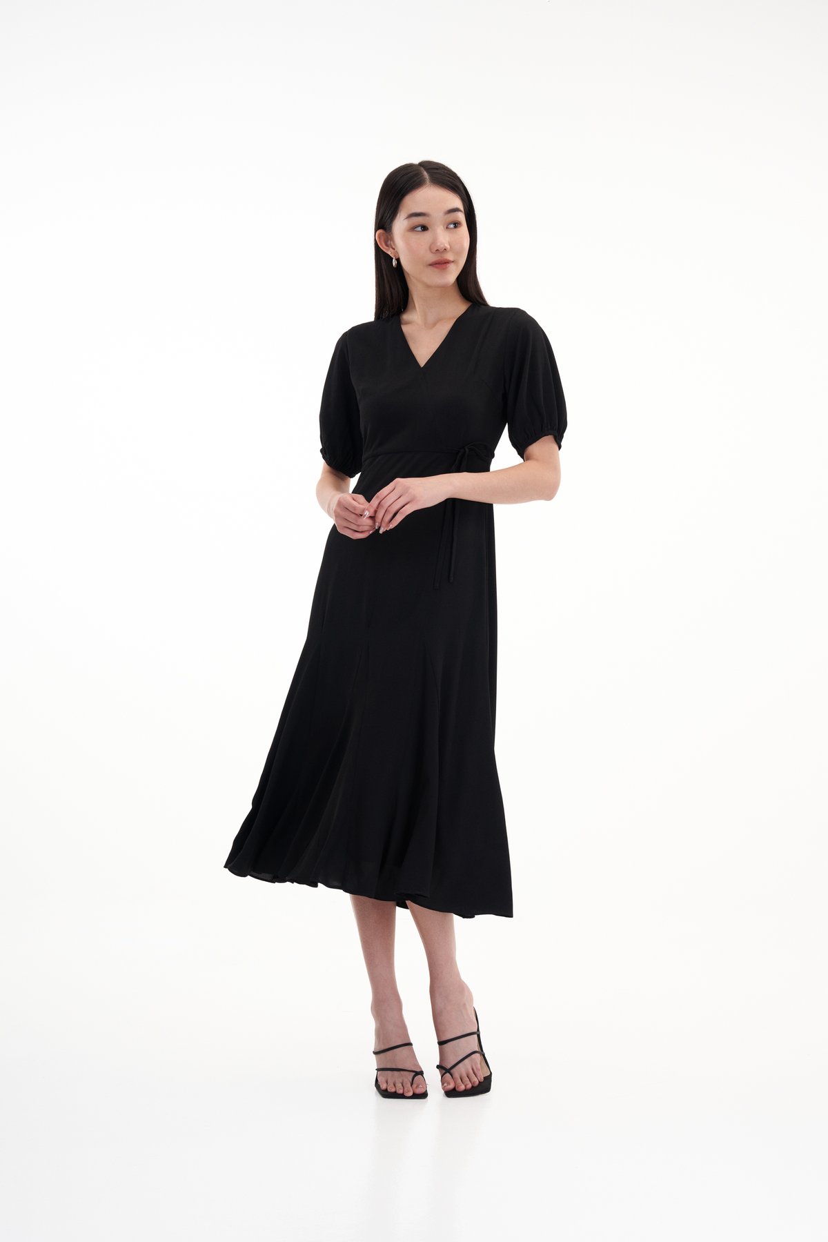 Blair Midi Dress in Black