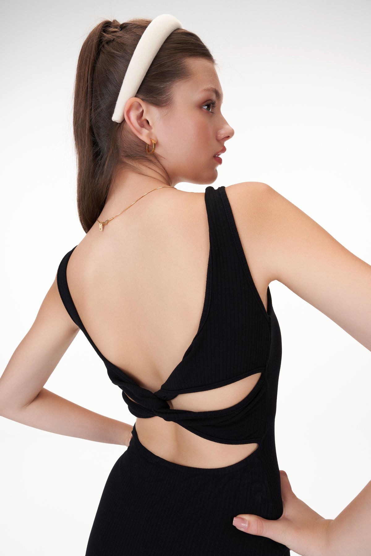 Full grown knot dress black best sale