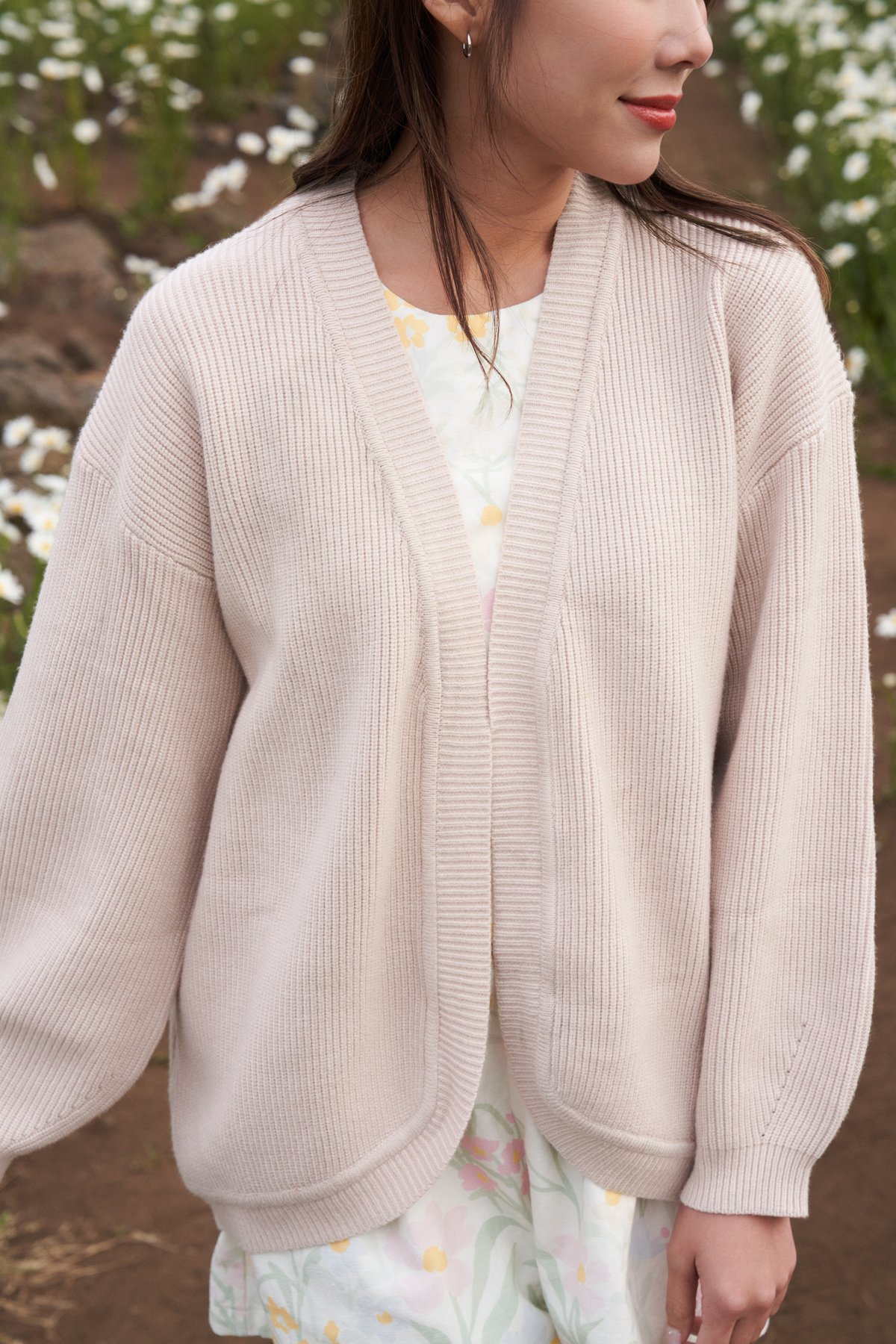 Nude pink cardigan sale