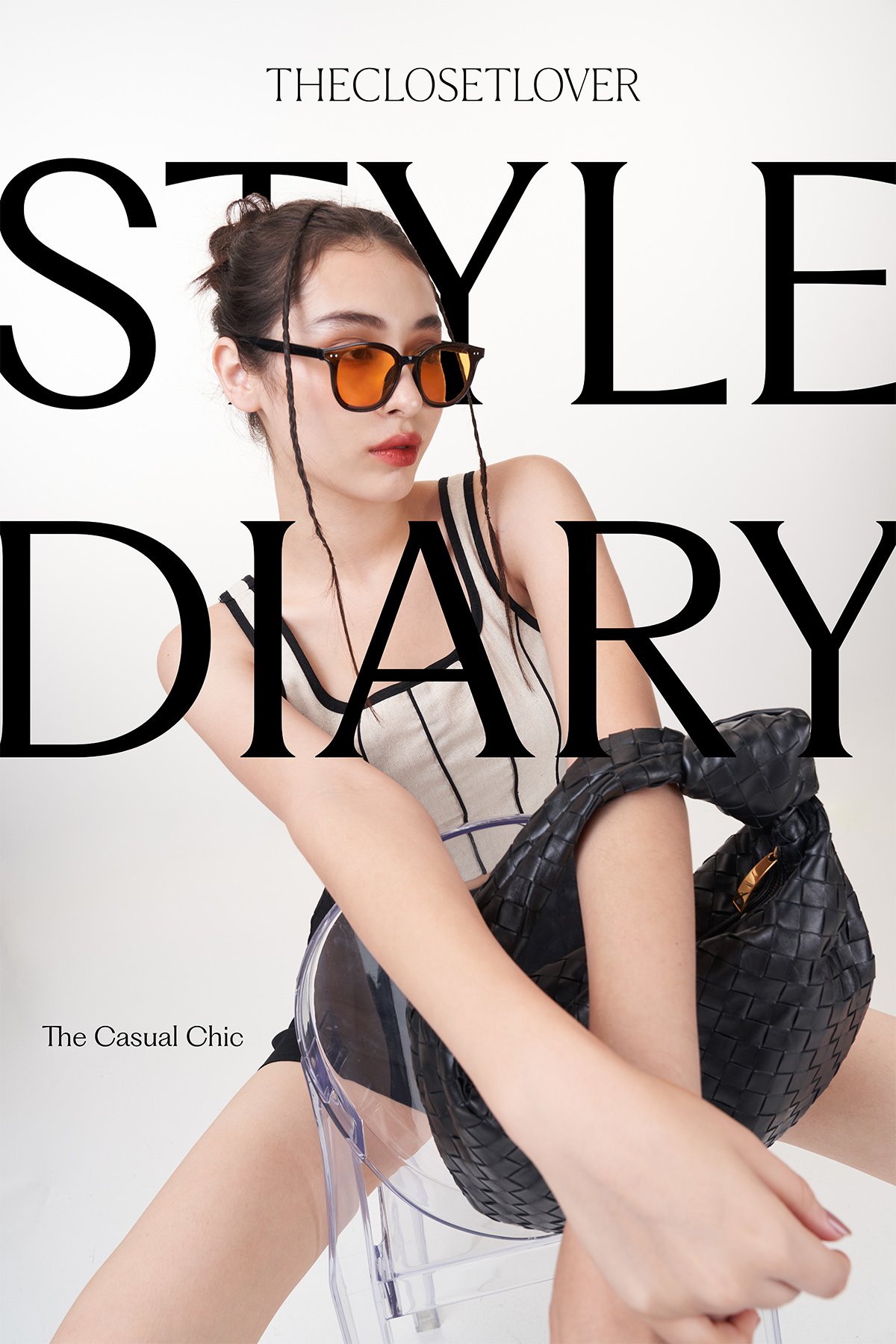 Khlole Contrast Trim Top in Oat 
