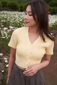 Yoona Knit Button Top