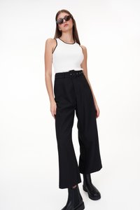 Rasha Belted Pants in Black