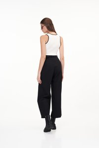 Rasha Belted Pants in Black