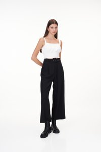 Rasha Belted Pants in Black