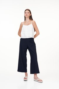 Rasha Belted Pants in Navy