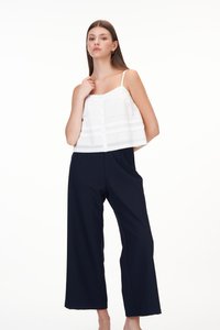 Rasha Belted Pants in Navy