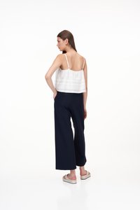 Rasha Belted Pants in Navy