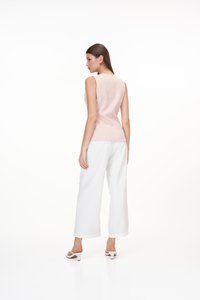 Polly Houndstooth Vest in Light Pink