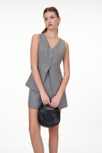 Polly Houndstooth Skorts in Black