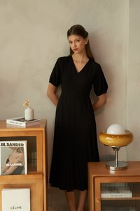Blair Midi Dress in Black