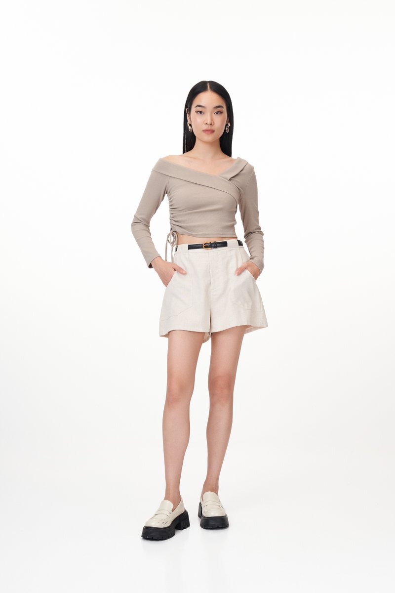 Mika Linen Belted Shorts