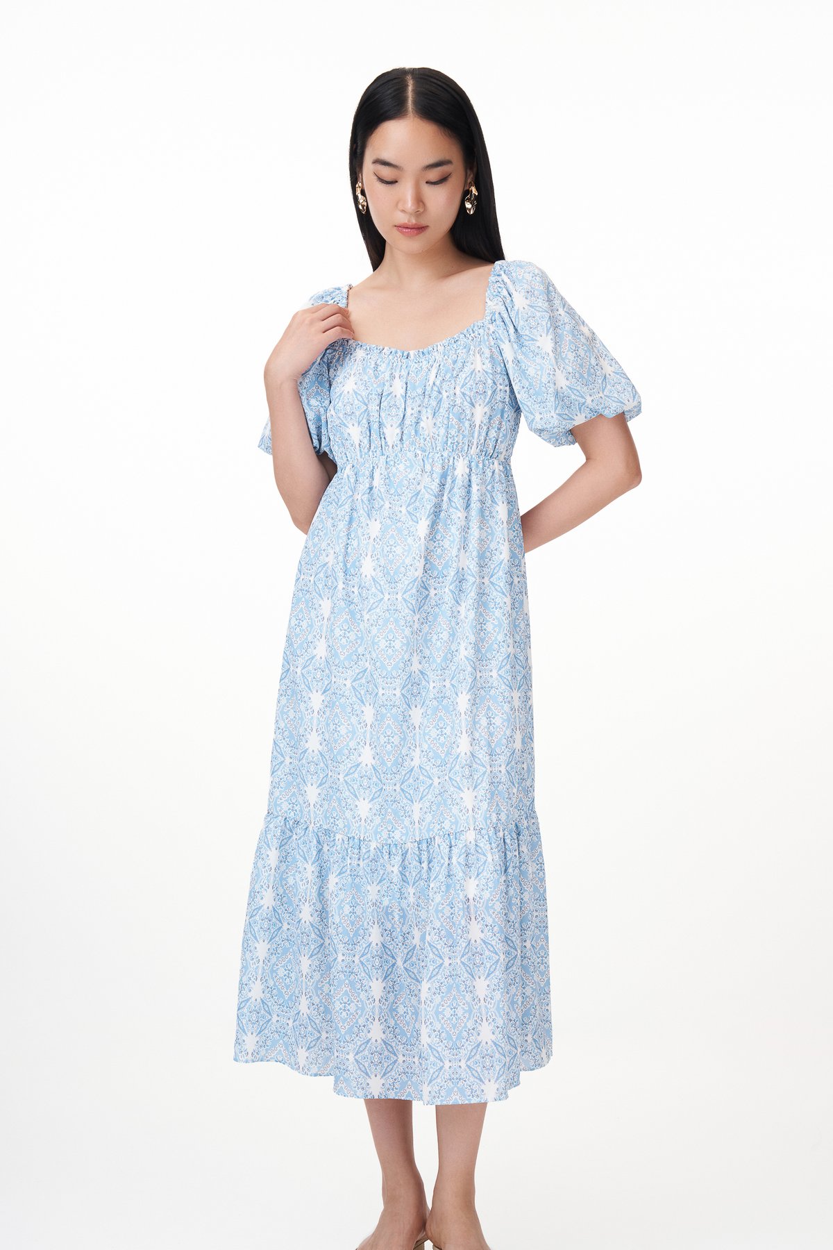 Gemma Square Neck Midaxi Dress