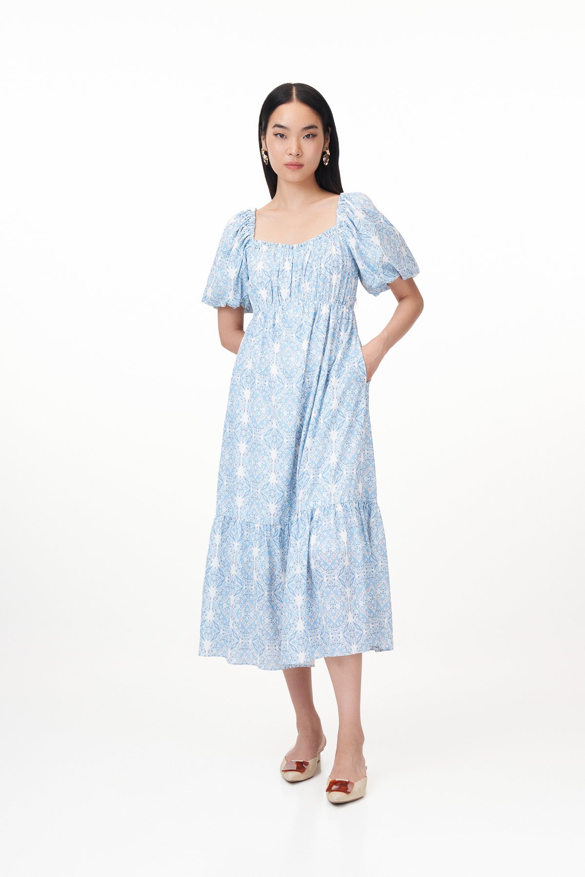 Gemma Square Neck Midaxi Dress | The Closet Lover