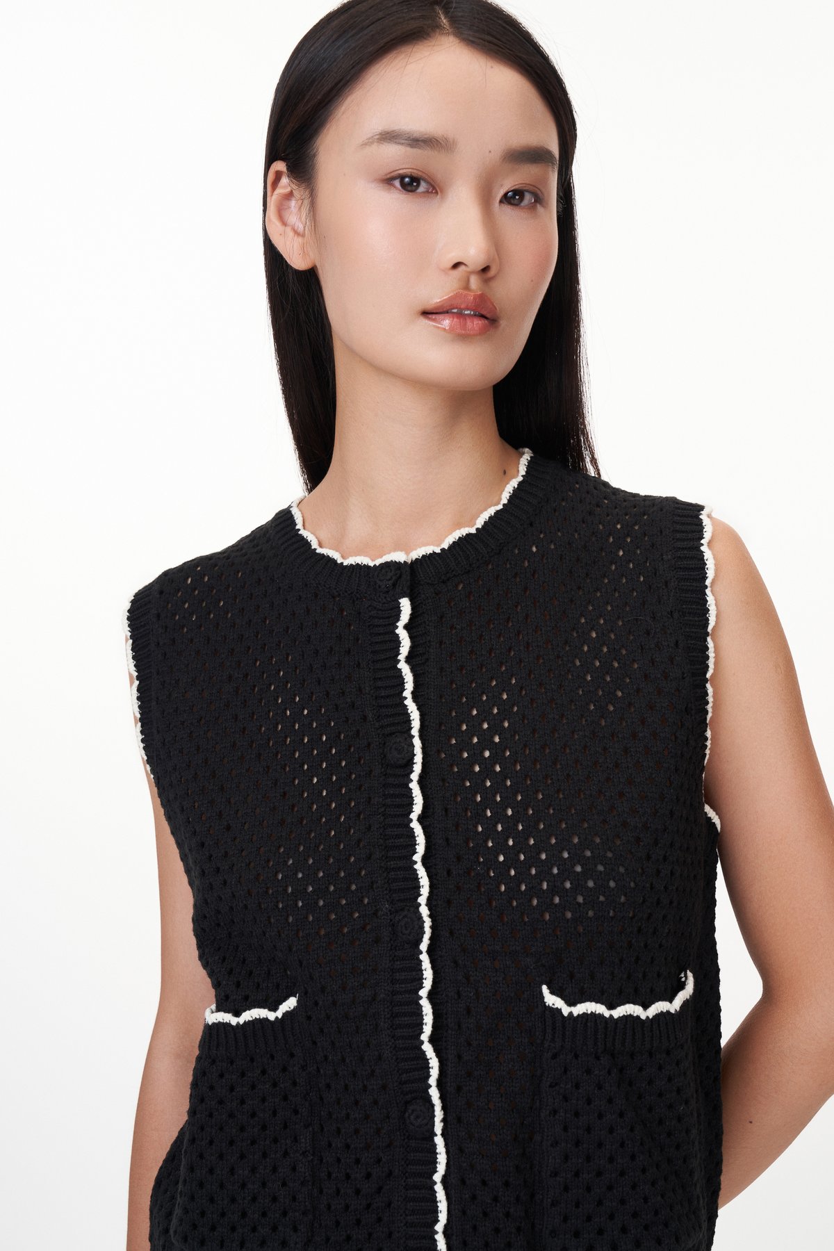 Knitted vest top womens hotsell
