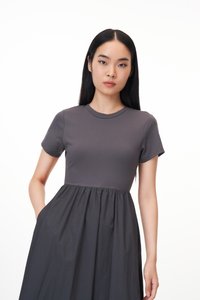 Paula Midi Dress in Charcoal