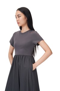 Paula Midi Dress in Charcoal