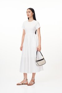 Paula Midi Dress in White