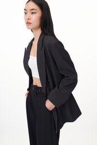 Helia Pinstripes Boyfriend Blazer