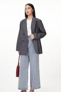 Helia Pinstripes Boyfriend Blazer