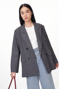 Helia Pinstripes Boyfriend Blazer