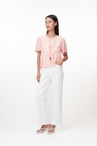 Hilda Eyelet Ribbon Blouse