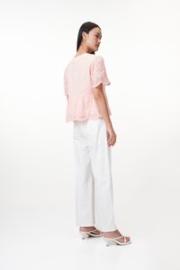 Hilda Eyelet Ribbon Blouse
