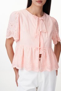 Hilda Eyelet Ribbon Blouse