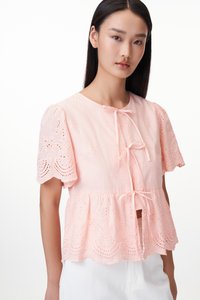 Hilda Eyelet Ribbon Blouse