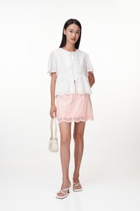 Hilda Eyelet Ribbon Blouse