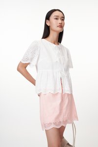 Hilda Eyelet Ribbon Blouse