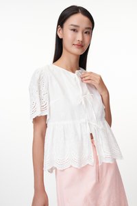 Hilda Eyelet Ribbon Blouse