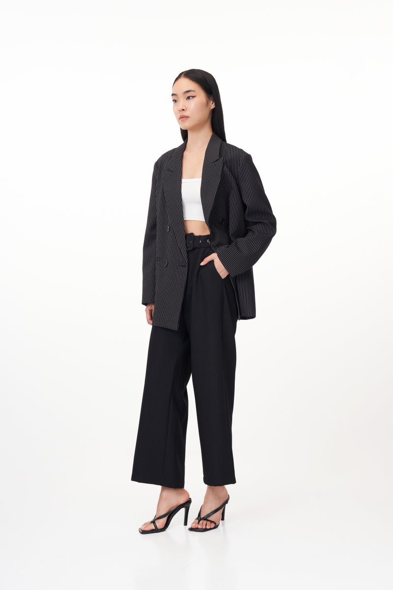 Helia Pinstripes Boyfriend Blazer