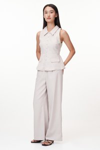Allen Linen Pants in Stone