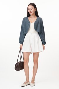 Raye Linen Shorts in White