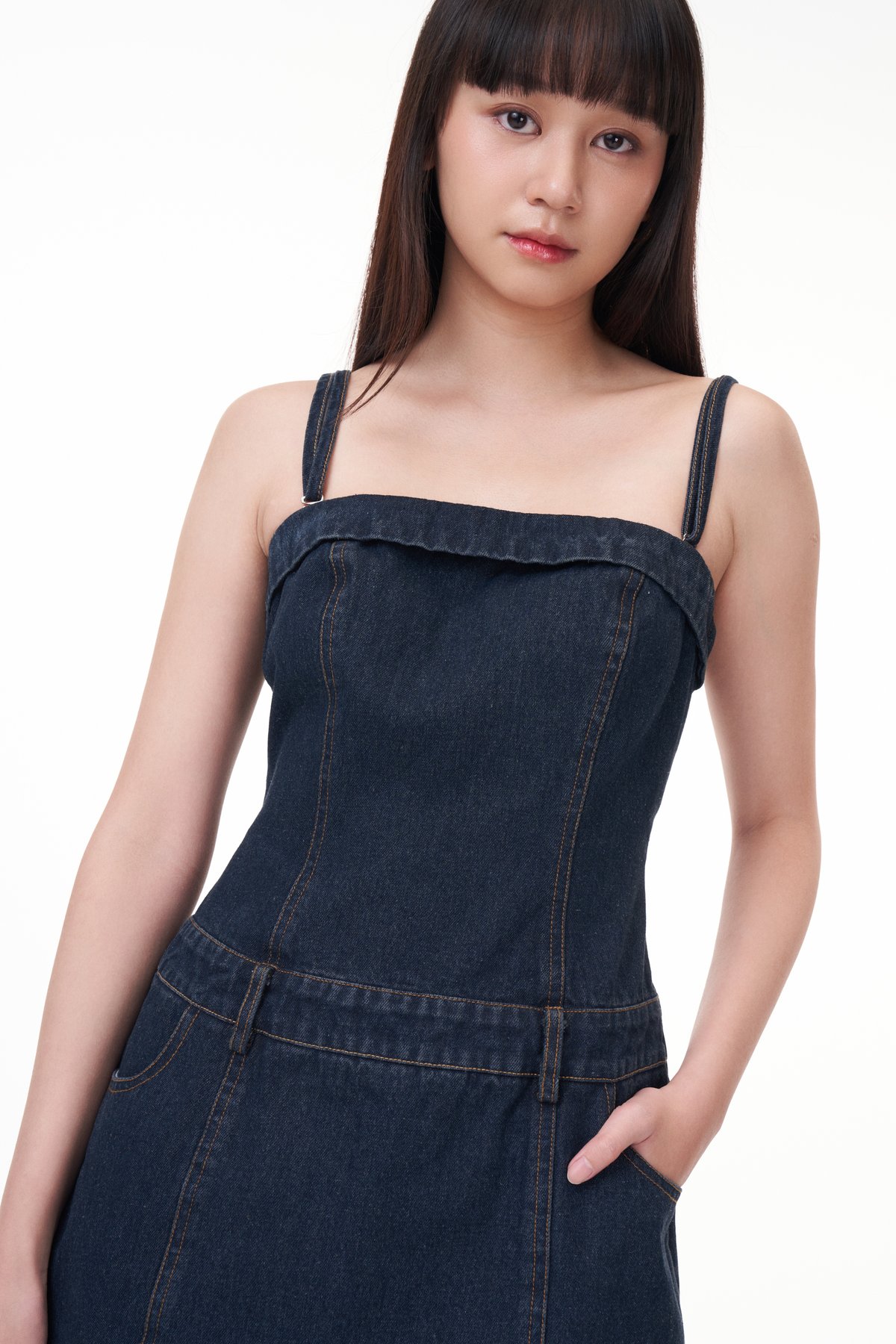 Gabine Denim Romper Dress The Closet Lover