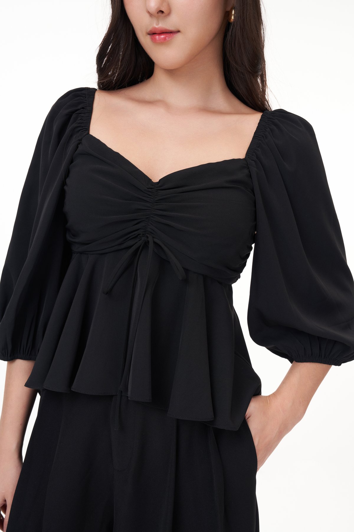 Suzy Padded Top in Black