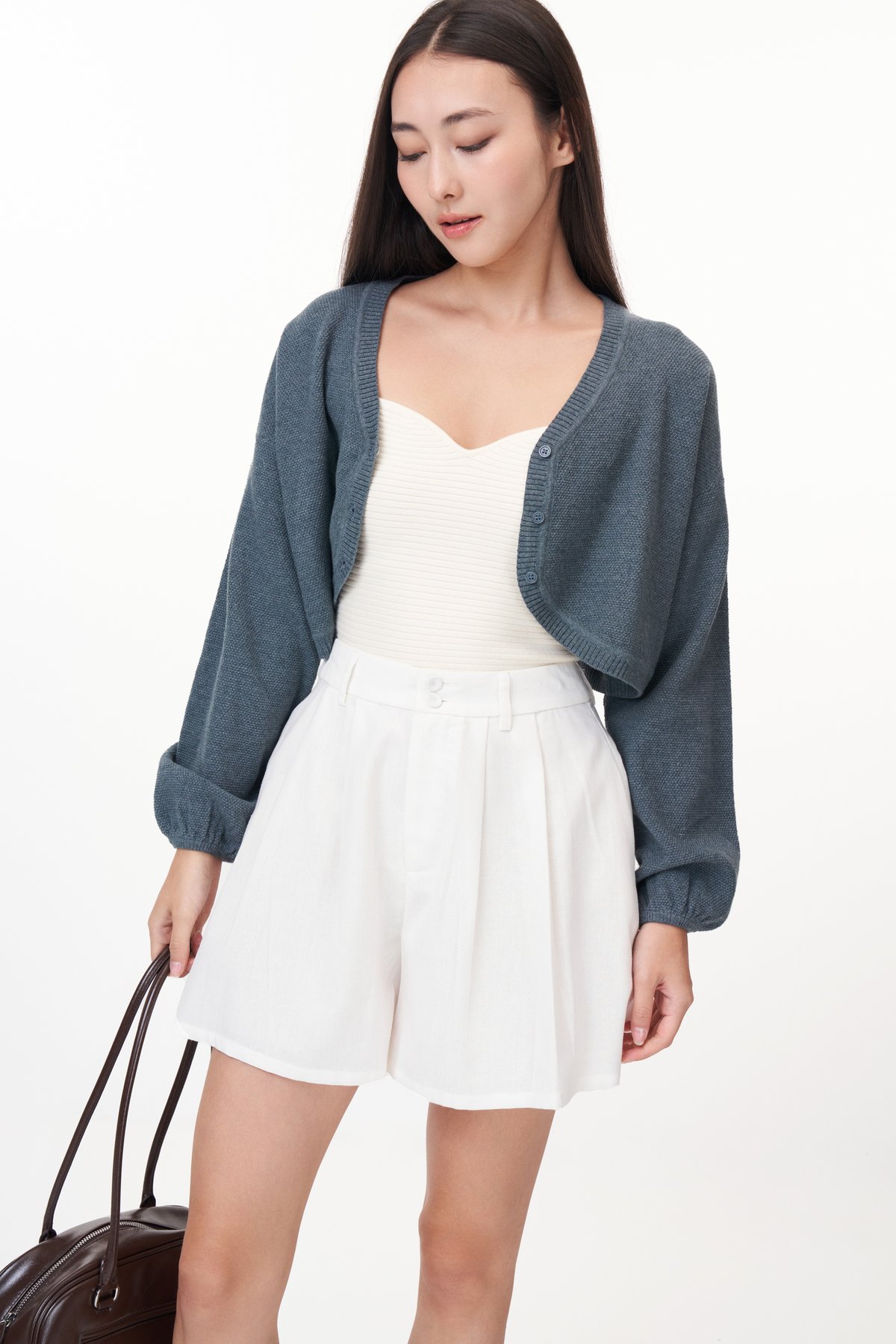 Raye Linen Shorts in White