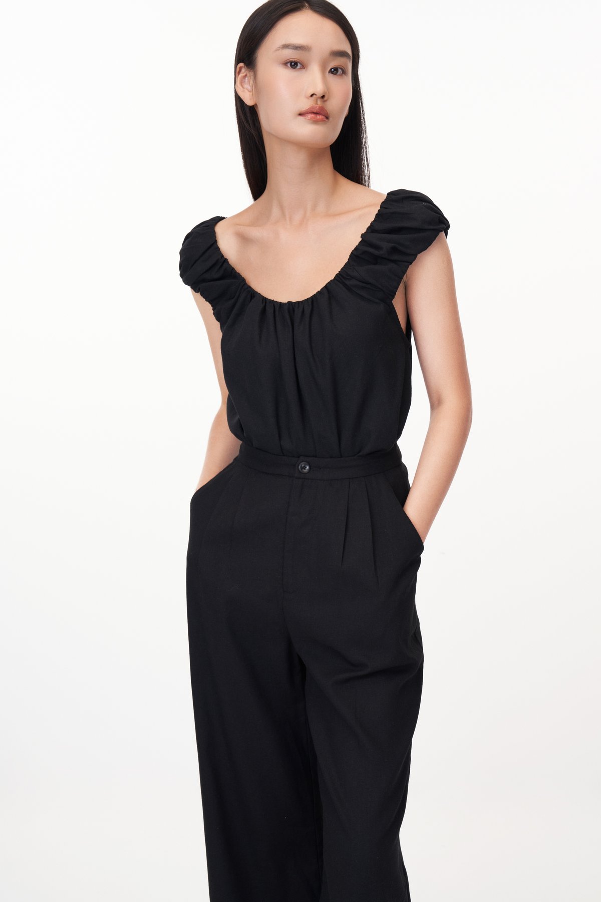 SLY | 2WAY SHIRRING BUSTIER トップス (タンクトップ ) |SHEL