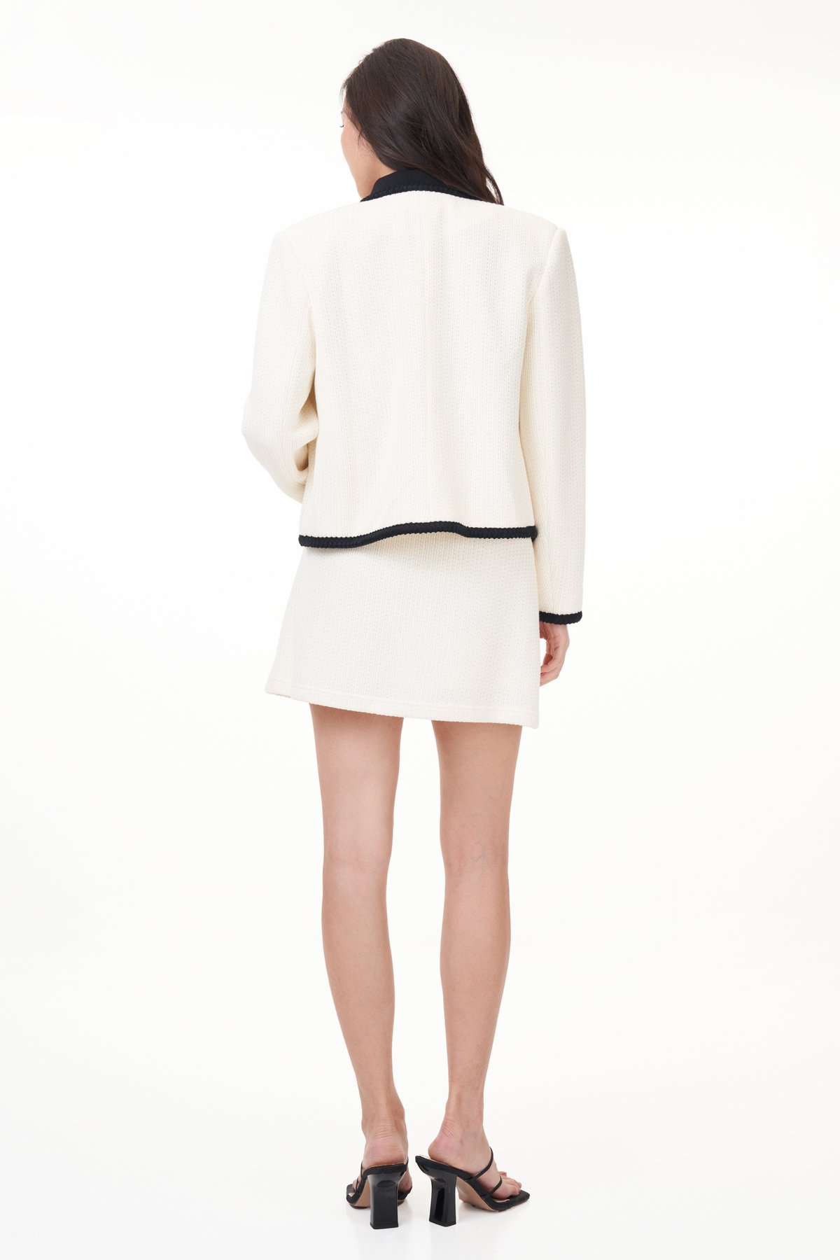 Gabrielle Contrast Blazer in Cream