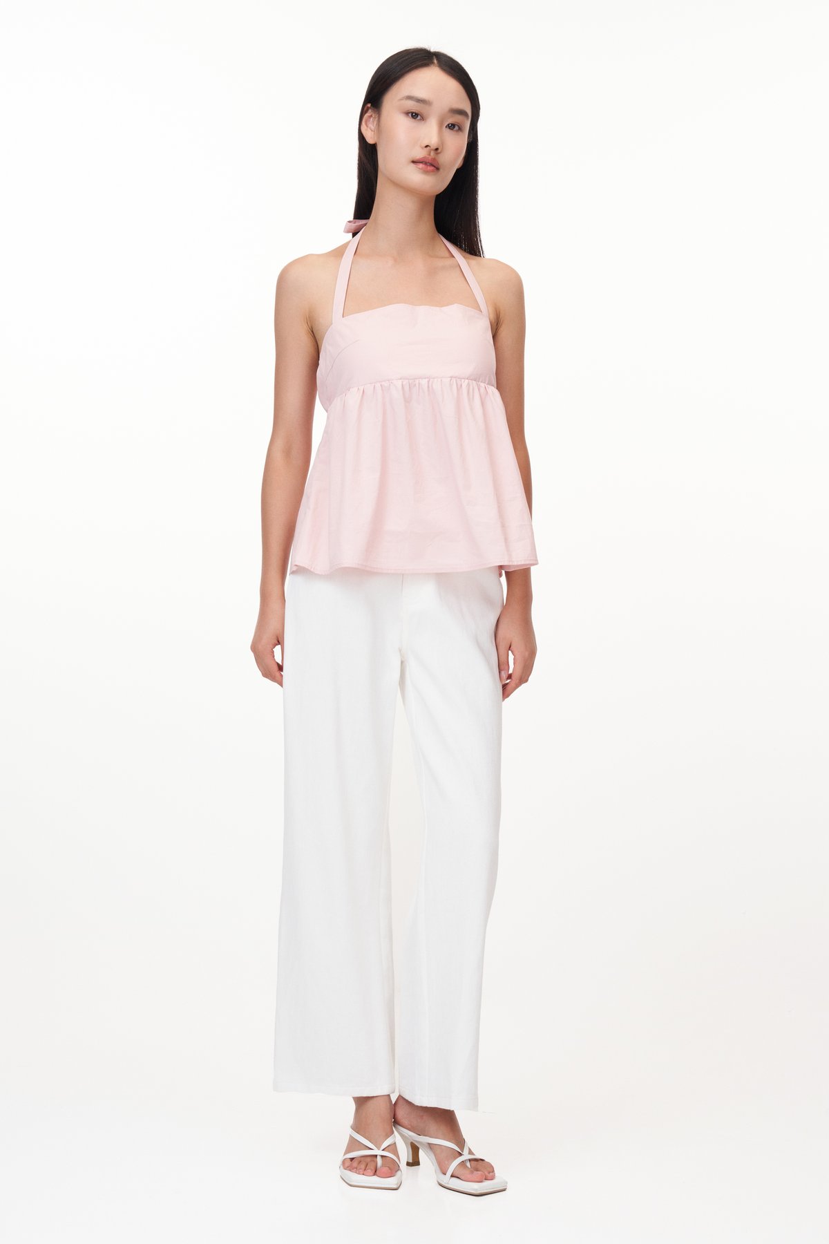 Talina Padded Coquette Halter Top in Pink