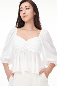 Suzy Padded Top in White