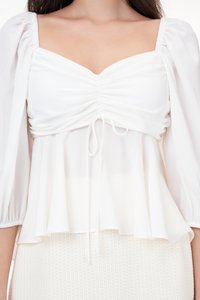 Suzy Padded Top in White